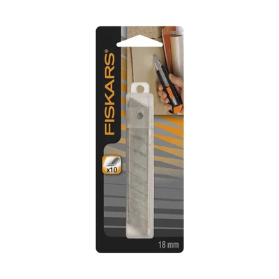 Vágókés betét FISKARS - 18 mm szélességű szike pótpenge - 10 db/csomag